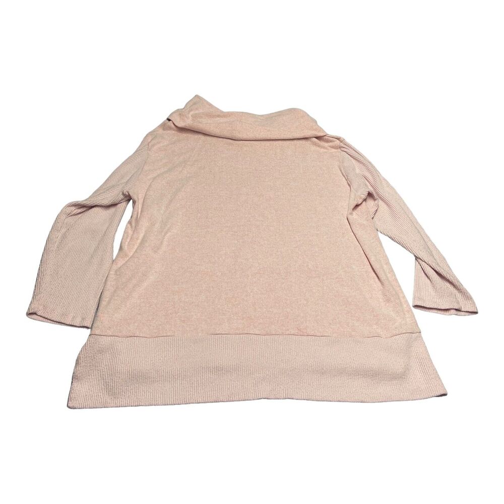 Jones New York Sweater Women's 2X Beige Turtleneck Ribbed Long Sleeve Pullover - Picture 3 of 7